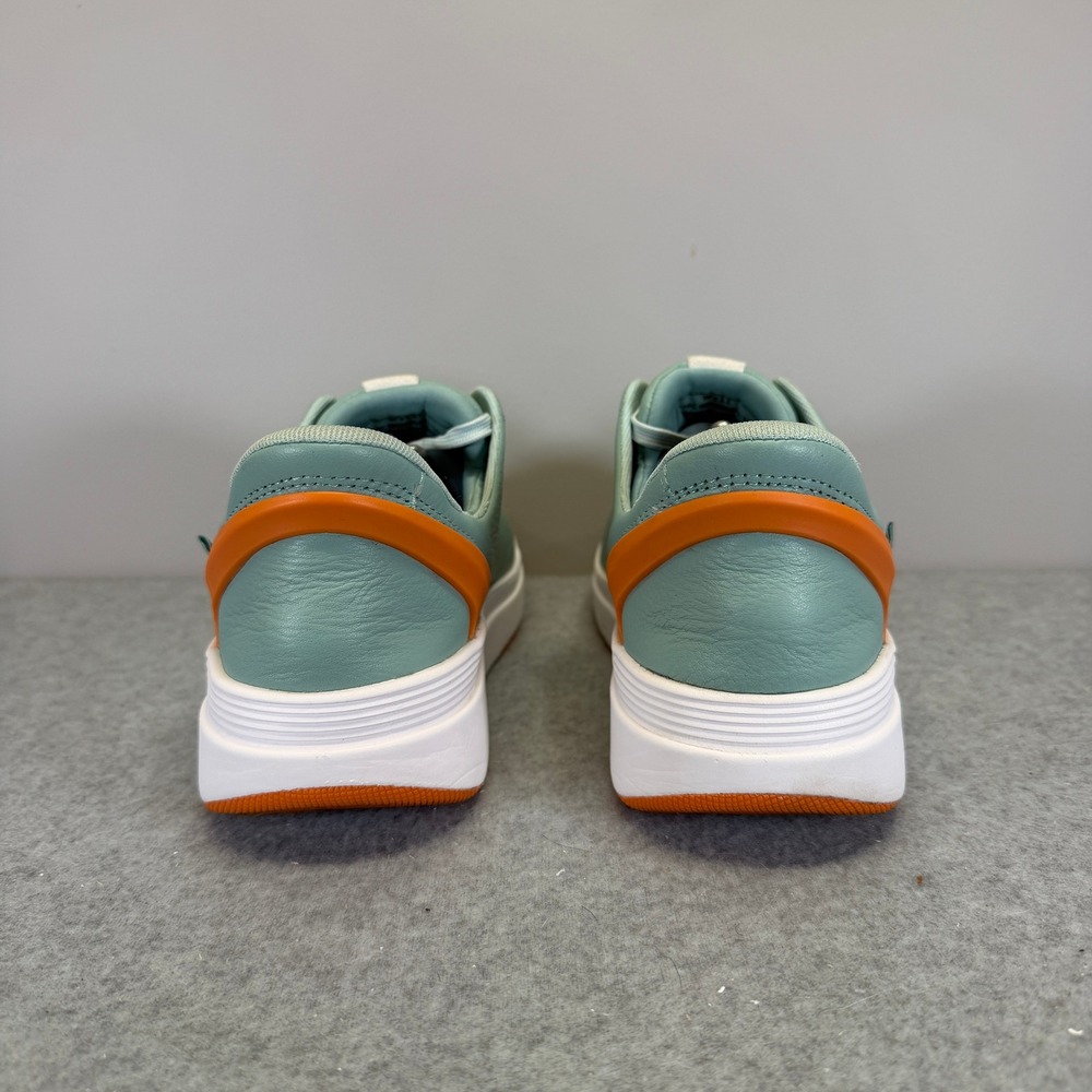 Kizik Athens Womens Shoes Size 11 Mint Green Orange Hands Free Leather Sneakers - Picture 5 of 10